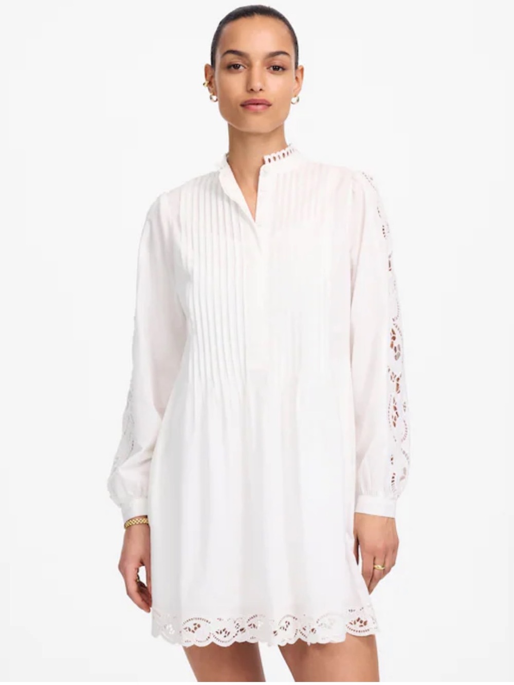 Madewell Pintucked Eyelet Mini Dress - Picture 4 of 7